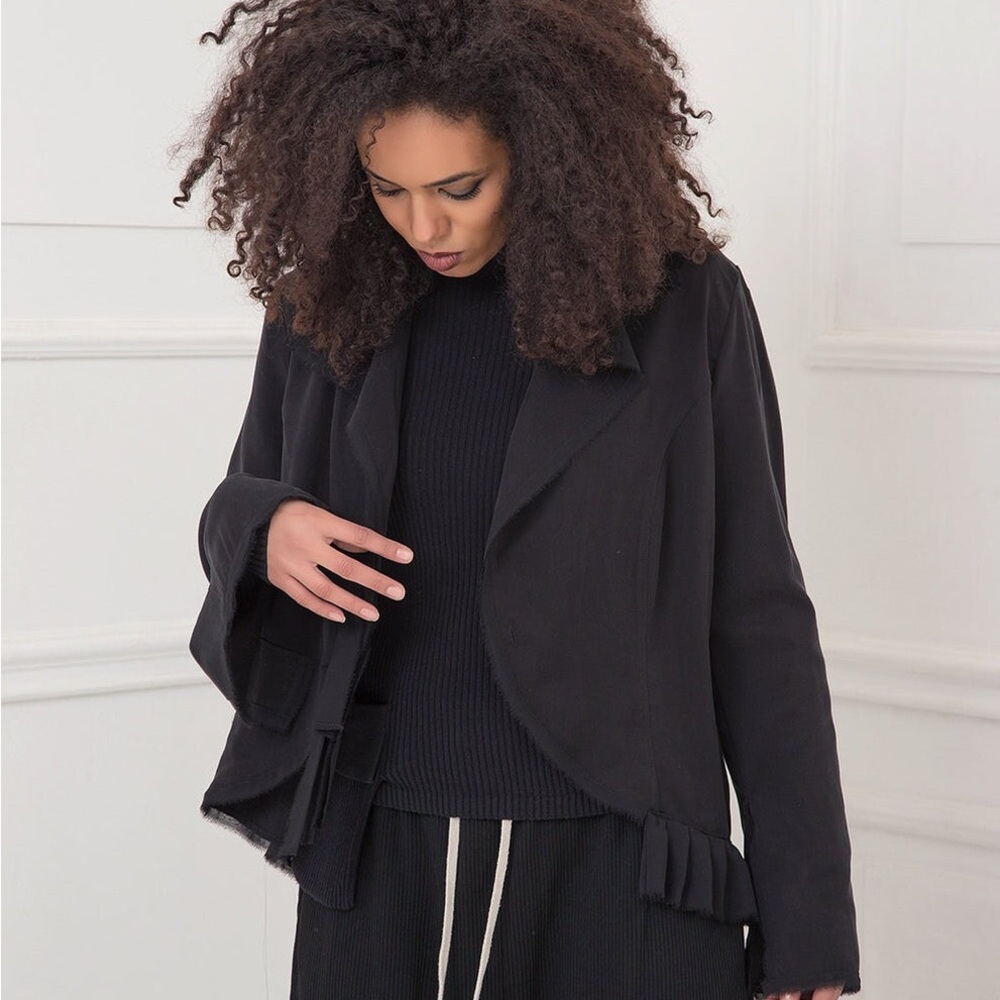 Adept Chic Black Layered Jacket, size L